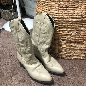 Cream Cowboy Boots